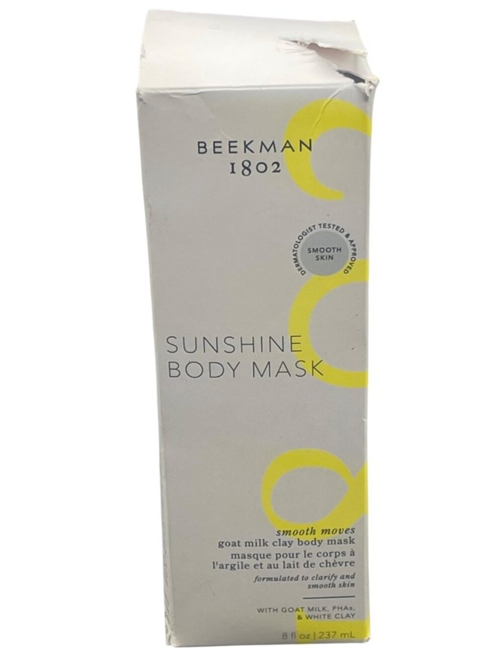 Beekman 1802 Sunshine Body Mask Goat Milk Clay 8oz Smooth Skin READ NEW